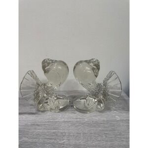 Vintage Paden City Glass Pouter Pigeon Bookends (2) 1940's